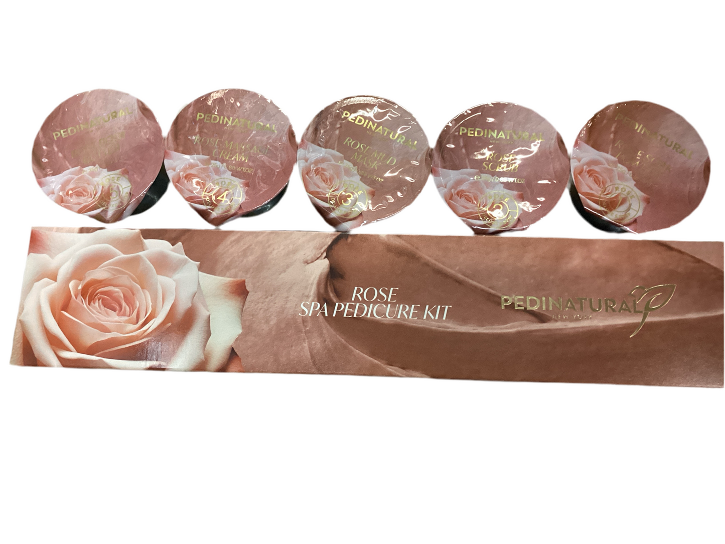 Pedinatural 5 Step Rose Spa Pedicure Kit