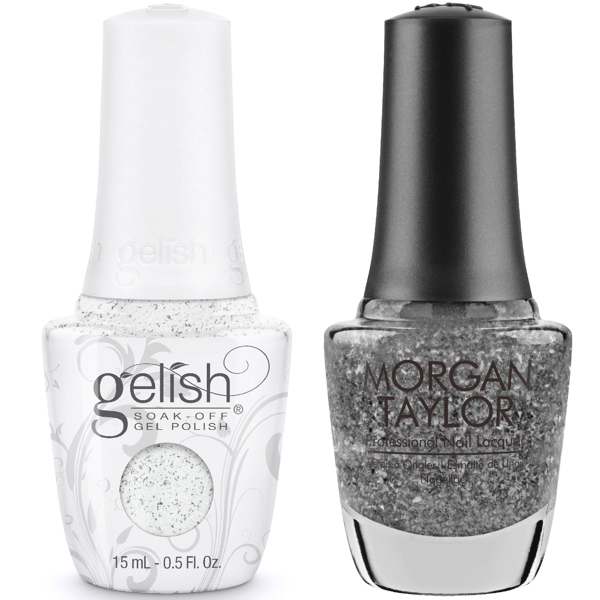 Harmony Gelish Silver In My Stocking #1110279 + Morgan Taylor #3110279