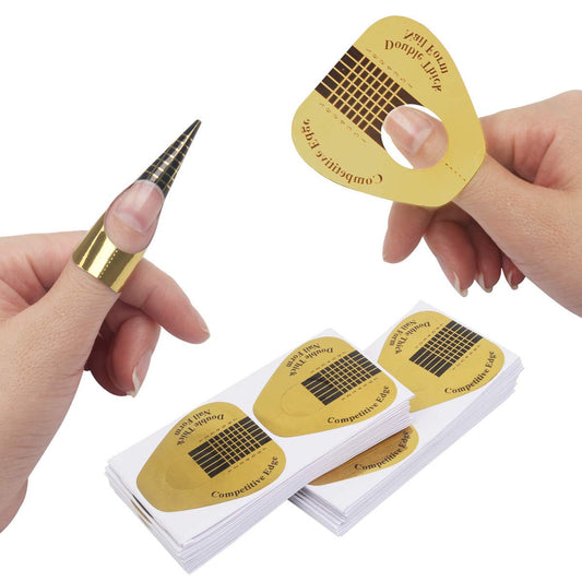 Gold Horseshoe Nail Extension Tips Acrylic Nail