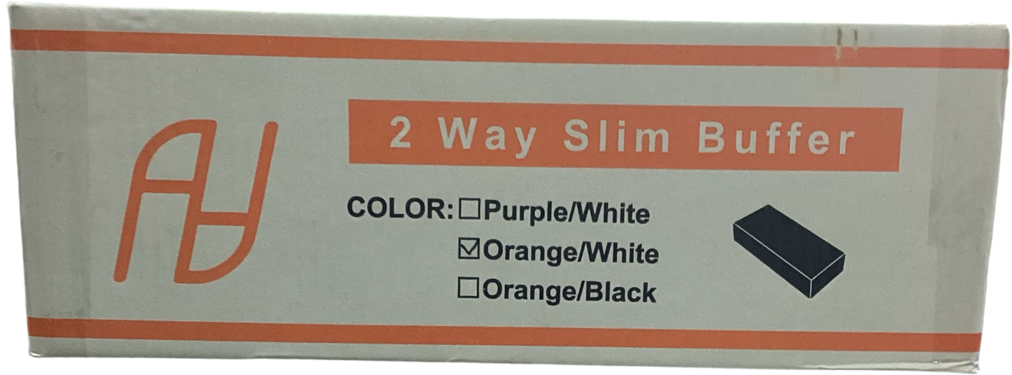 A.A 1/4 2-Way Mini Buffer Orange Foam White Grit 80/80