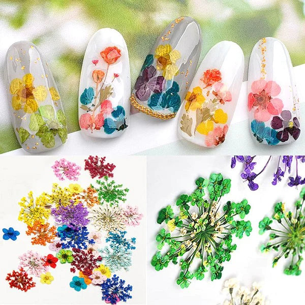 Dry Flowers Nail Art #16