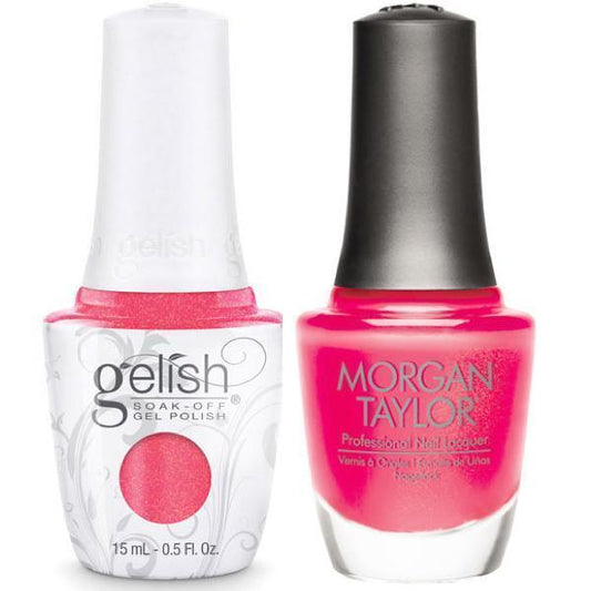 Harmony Gelish Hip Hot Coral #1110222+ Morgan Taylor #50222