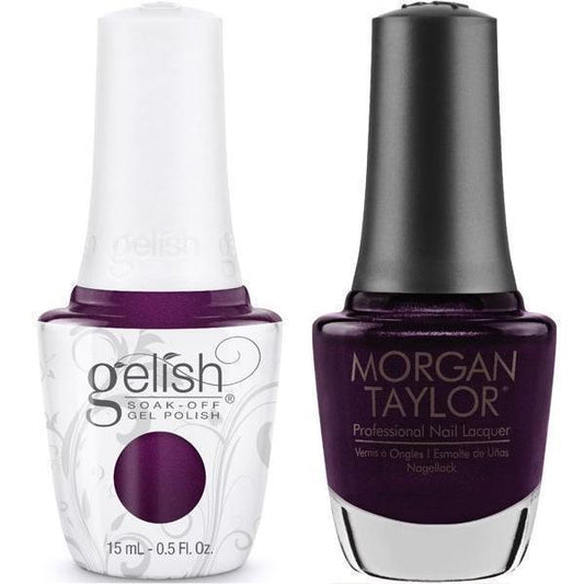 Harmony Gelish Plum And Done #1110866 + Morgan Taylor Royal Treatment #50051